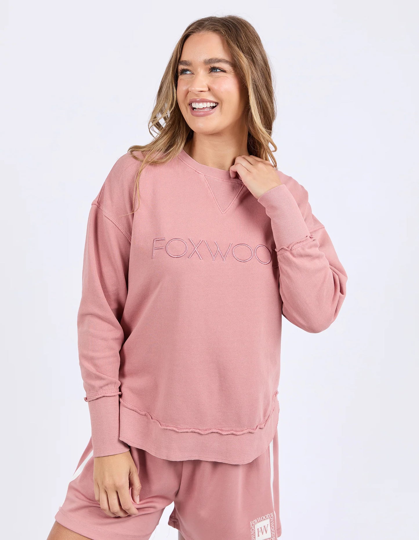 FOXWOOD SIMPLIFIED CREW DUSTY ROSE