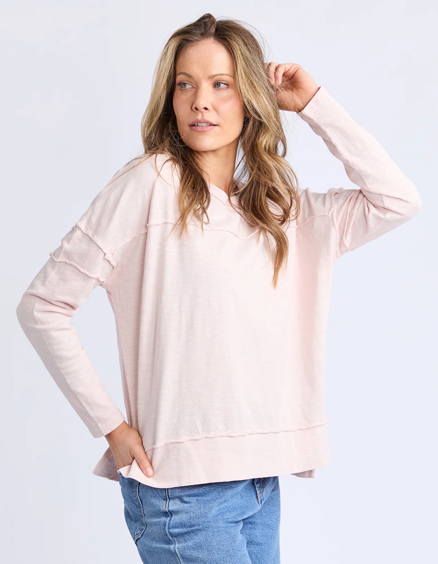 Foxwood Jayne Throw On Top | Pale Pink