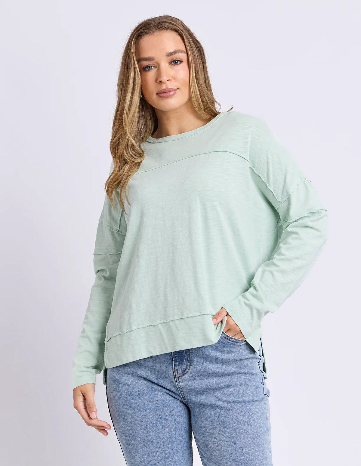 Foxwood Jayne Throw On Top | Subdued Mint