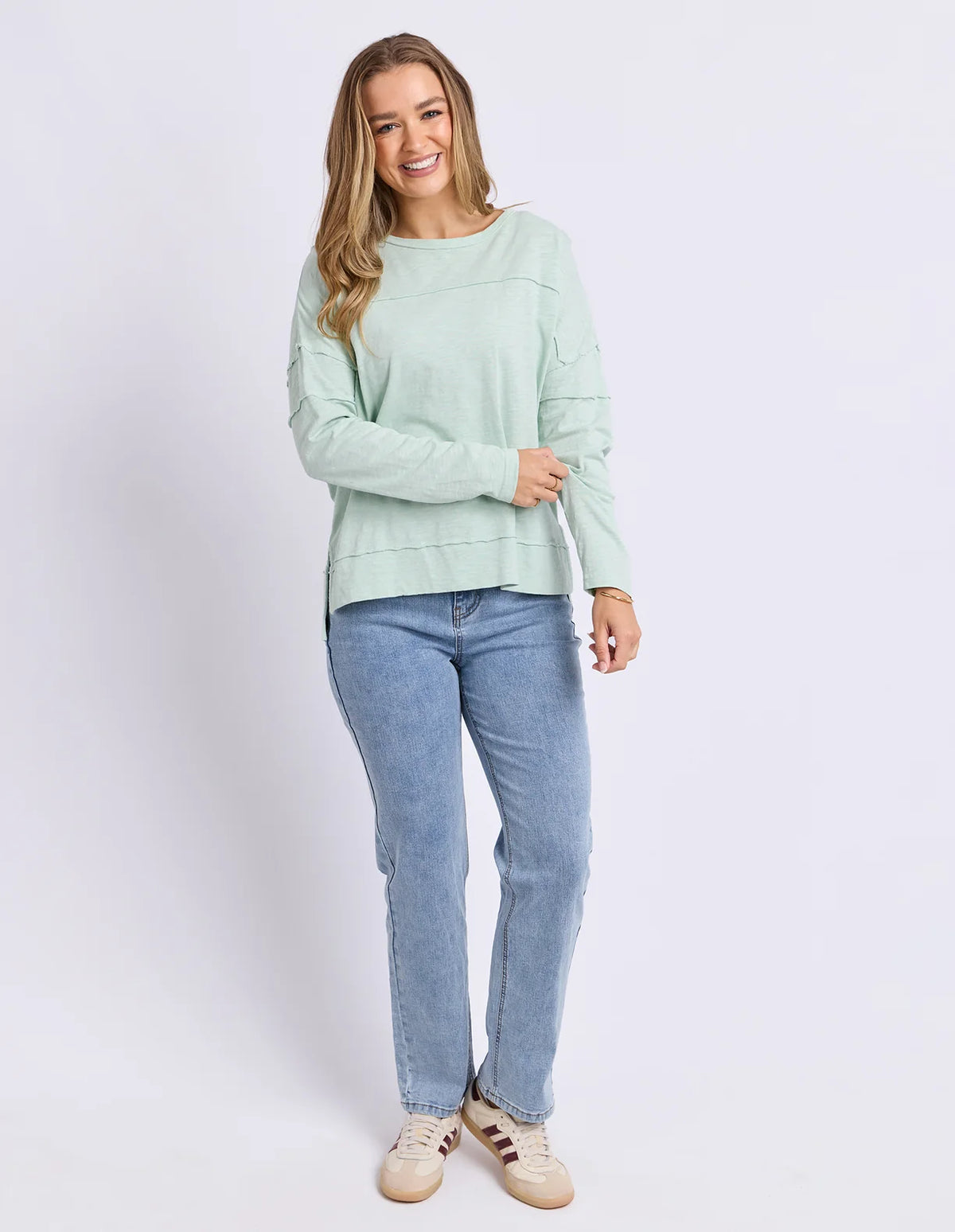 Foxwood Jayne Throw On Top | Subdued Mint