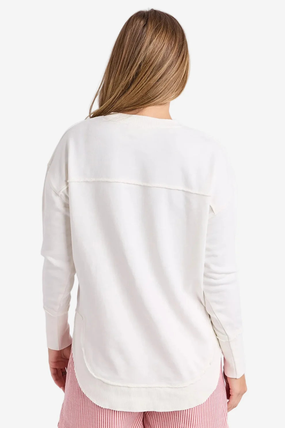 Foxwood Simplified Metallic Crew | Ecru