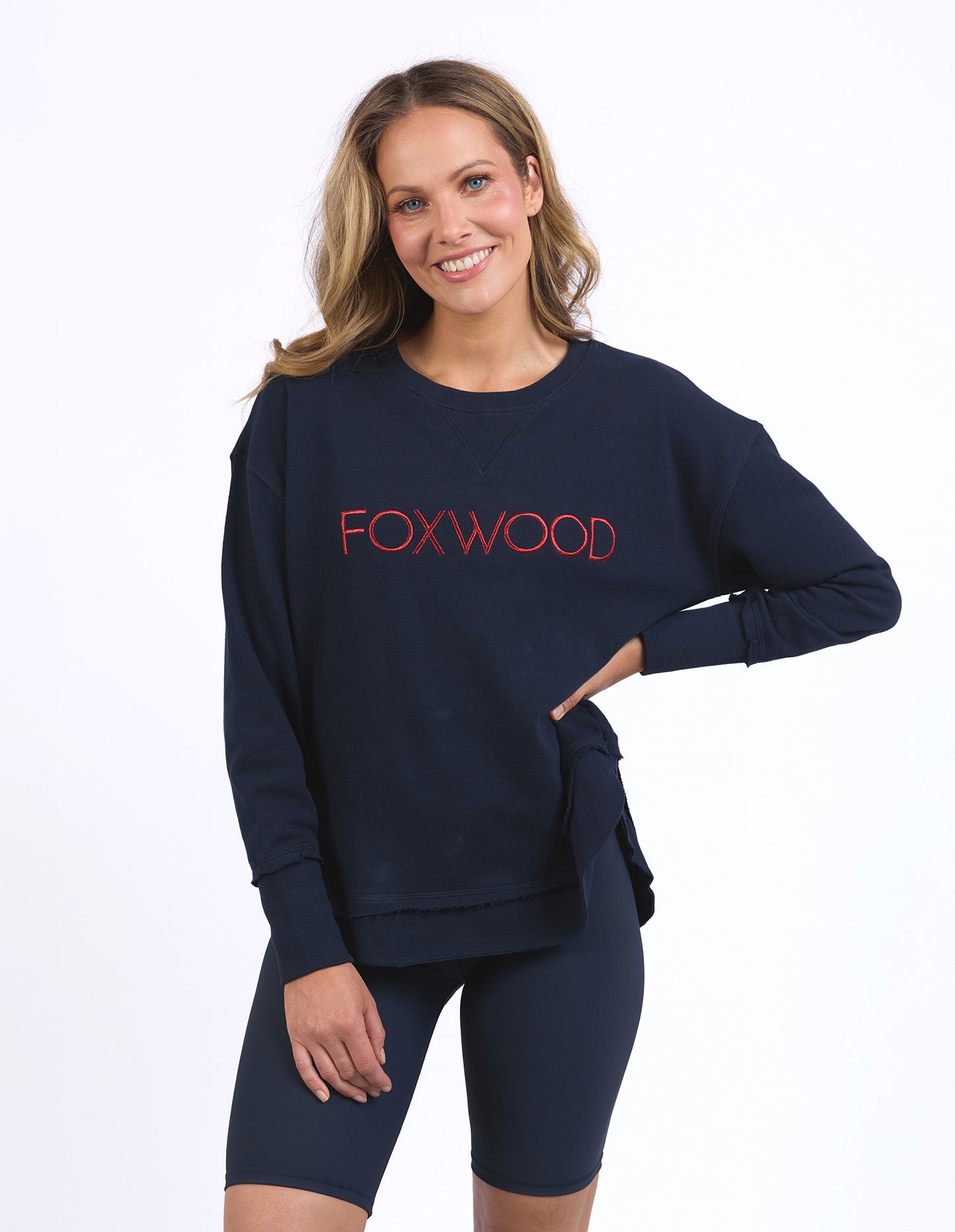 FOXWOOD SIMPLIFIED METALLIC CREW NAVY & RED