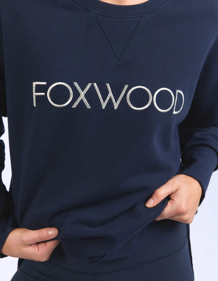 FOXWOOD SIMPLIFIED METALLIC CREW NAVY