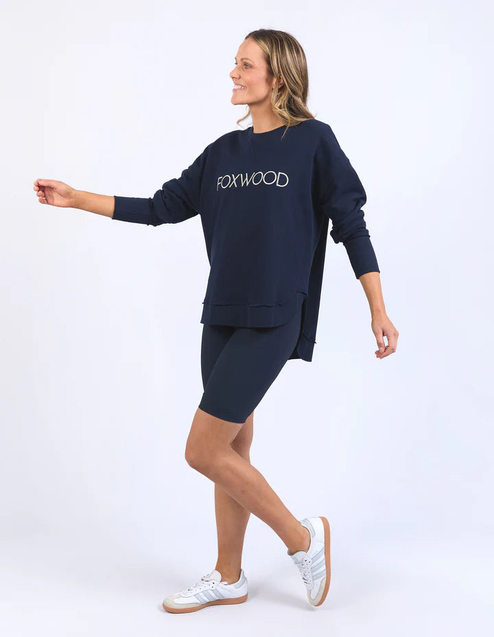 FOXWOOD SIMPLIFIED METALLIC CREW NAVY