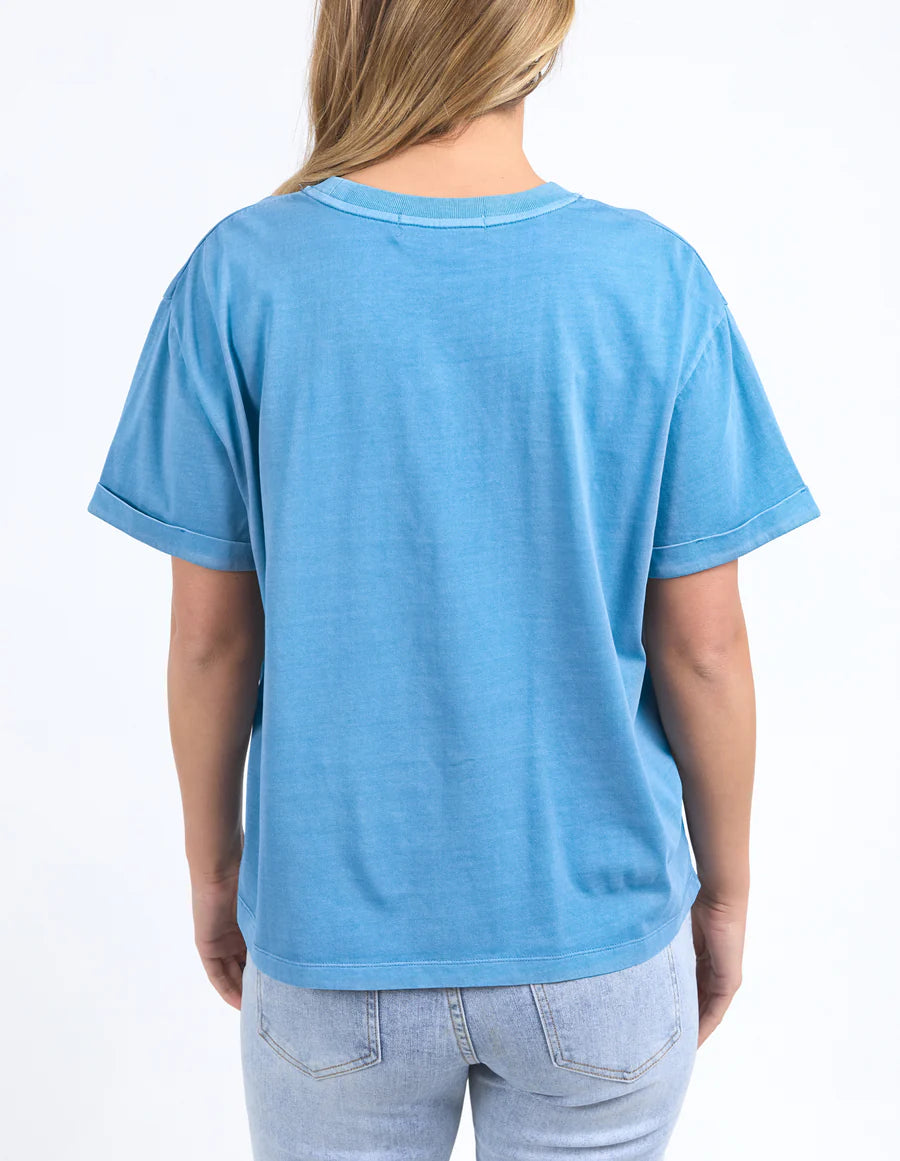 FOXWOOD HUNTLEIGH OVERSIZED TEE AZURE BLUE