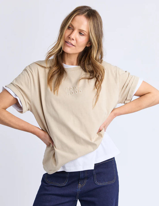 FOXWOOD HUNTLEIGH OVERSIZED TEE OAT