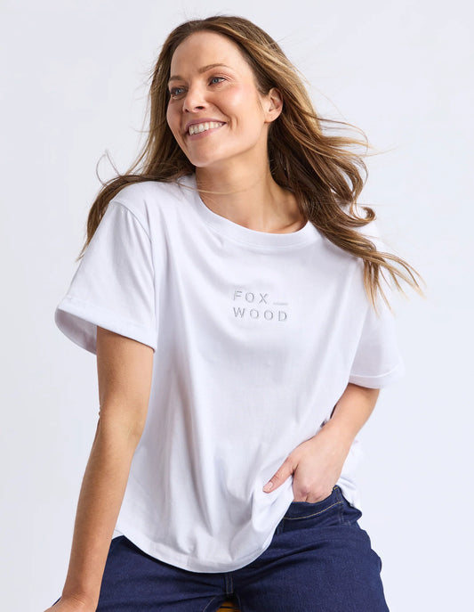 Foxwood Huntleigh Oversized Tee | White
