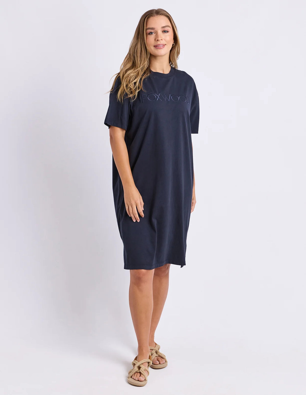 Foxwood Simplified Tee Dress | Navy