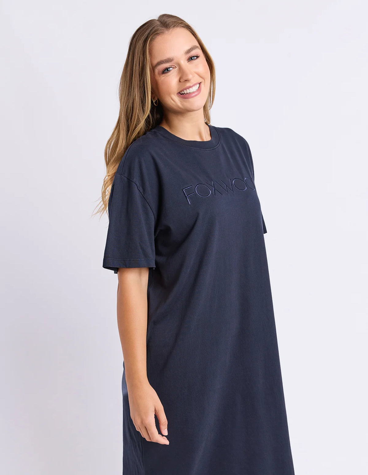 Foxwood Simplified Tee Dress | Navy