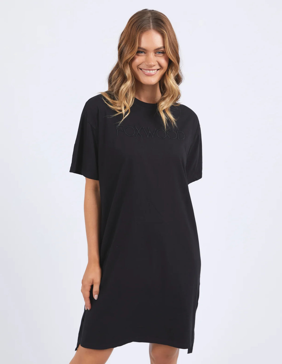 Foxwood Simplified Tee Dress | Washed Black