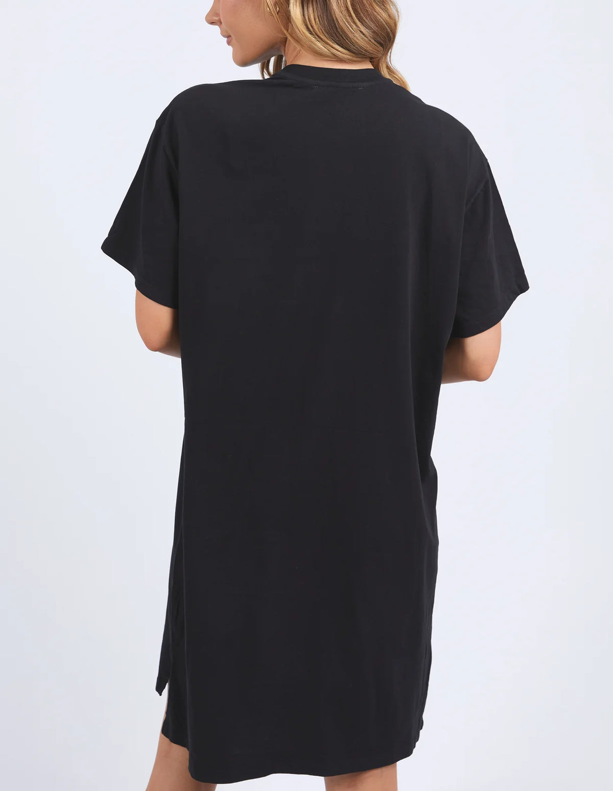 Foxwood Simplified Tee Dress | Washed Black