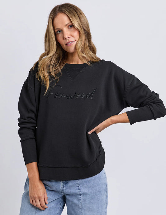 Foxwood Signature Crew | Washed Black