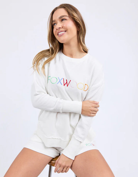 FOXWOOD SIMPLIFIED CONFETTI CREW VINTAGE WHITE