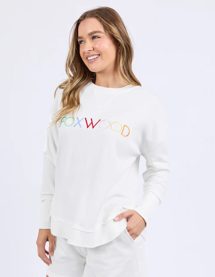 FOXWOOD SIMPLIFIED CONFETTI CREW VINTAGE WHITE