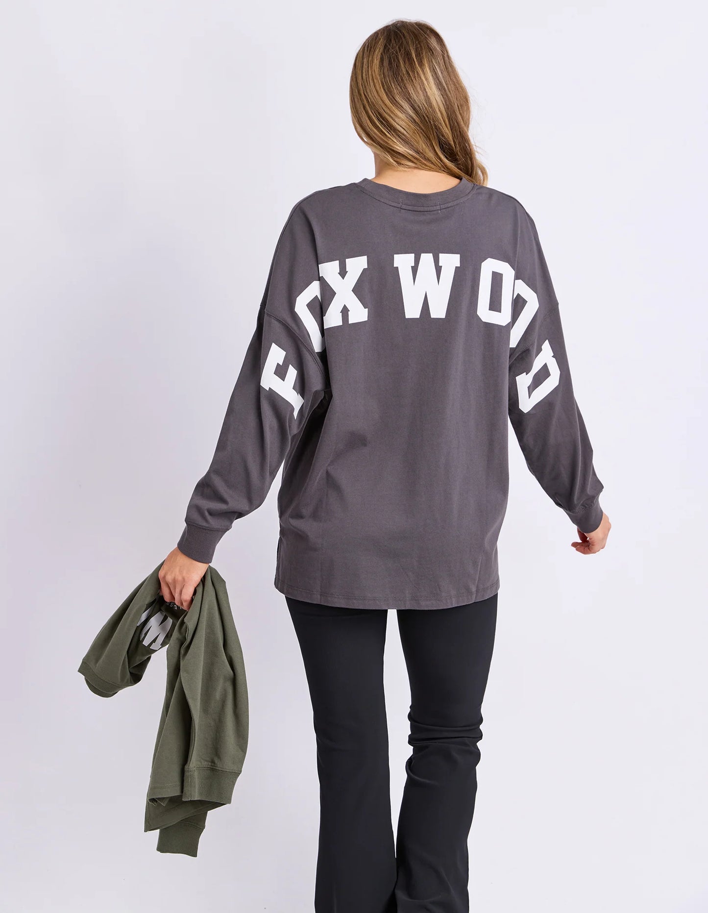 Foxwood Interval Long Sleeve | Charcoal/White