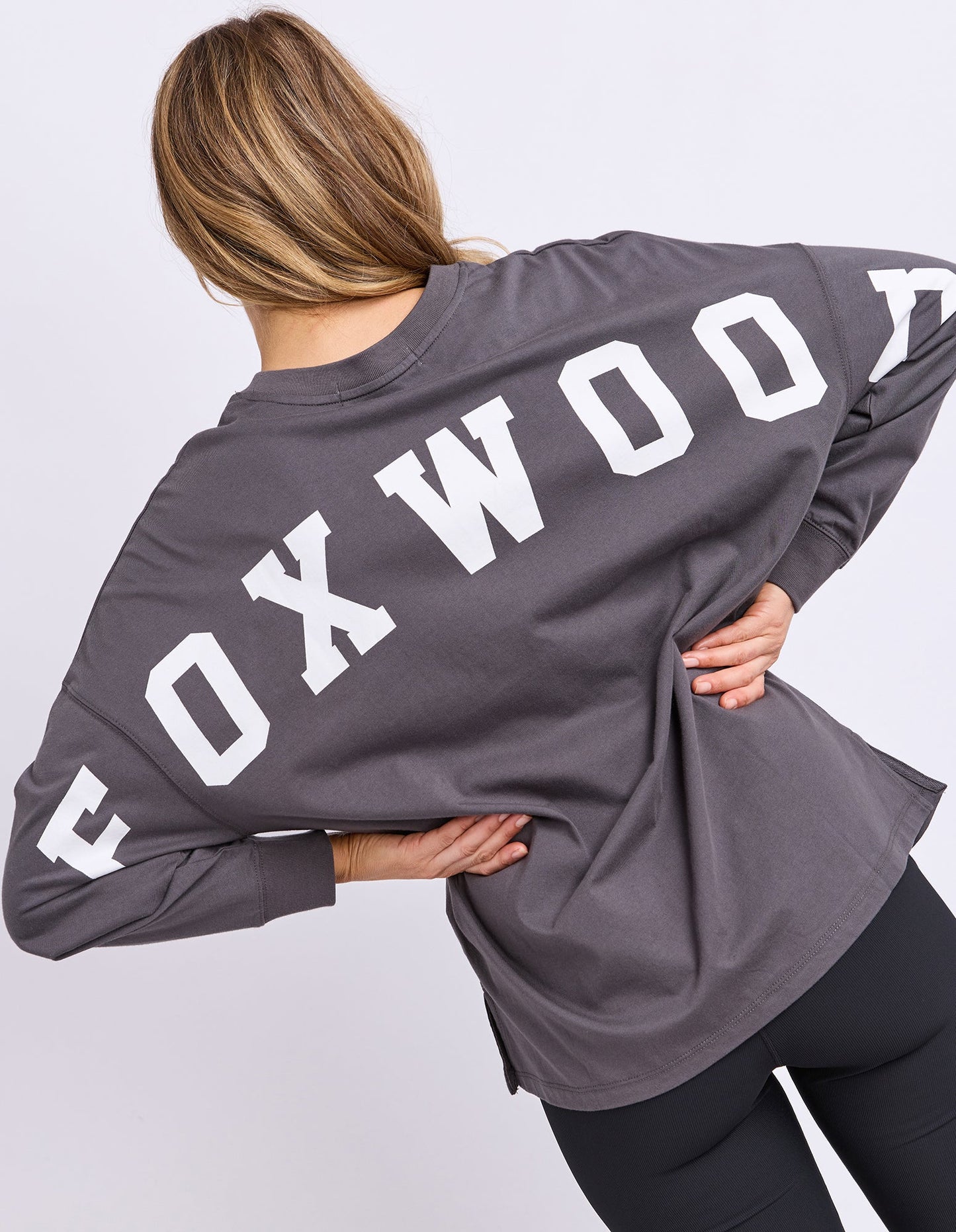 Foxwood Interval Long Sleeve | Charcoal/White