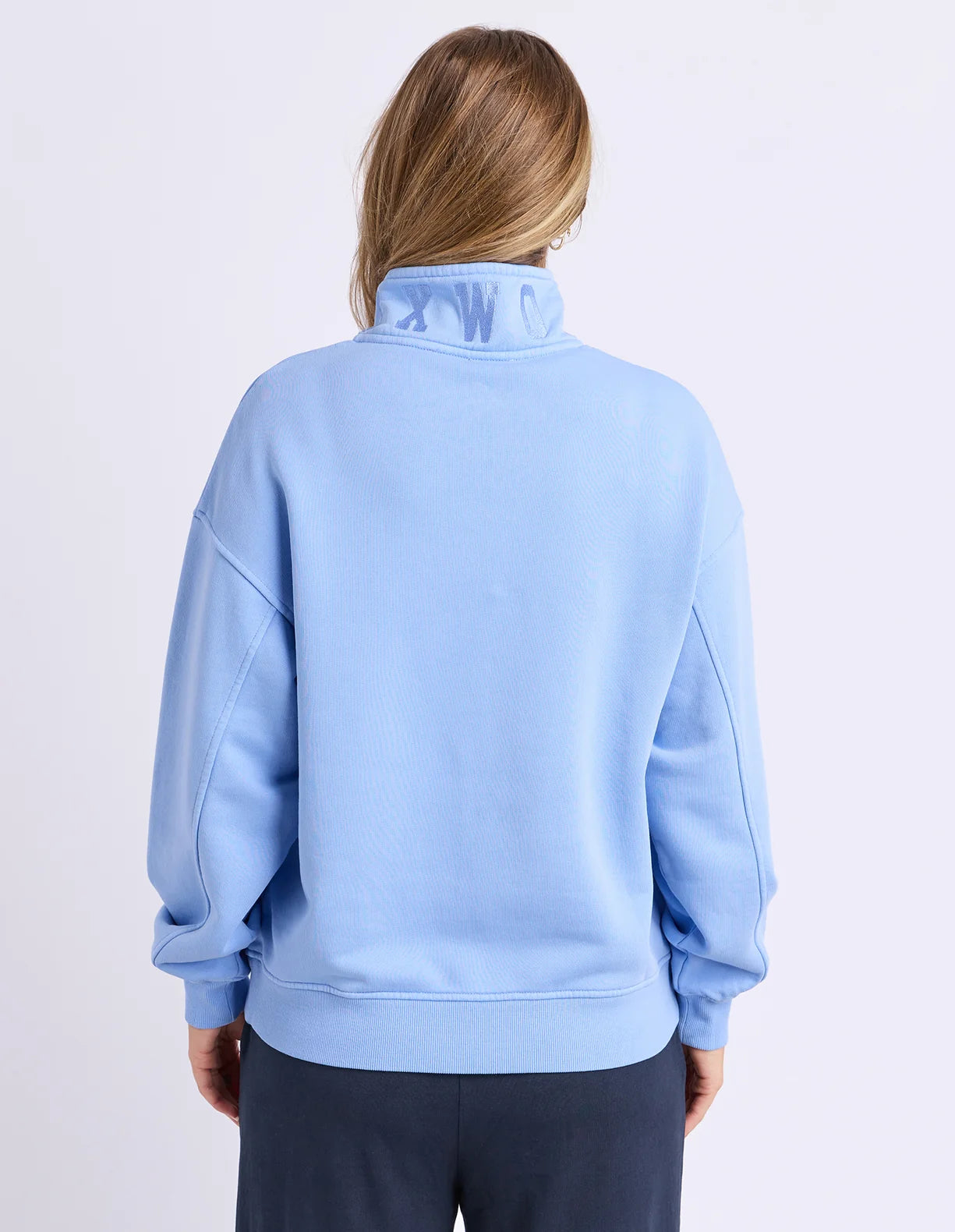Foxwood College Pigment Zip Crew | Blue