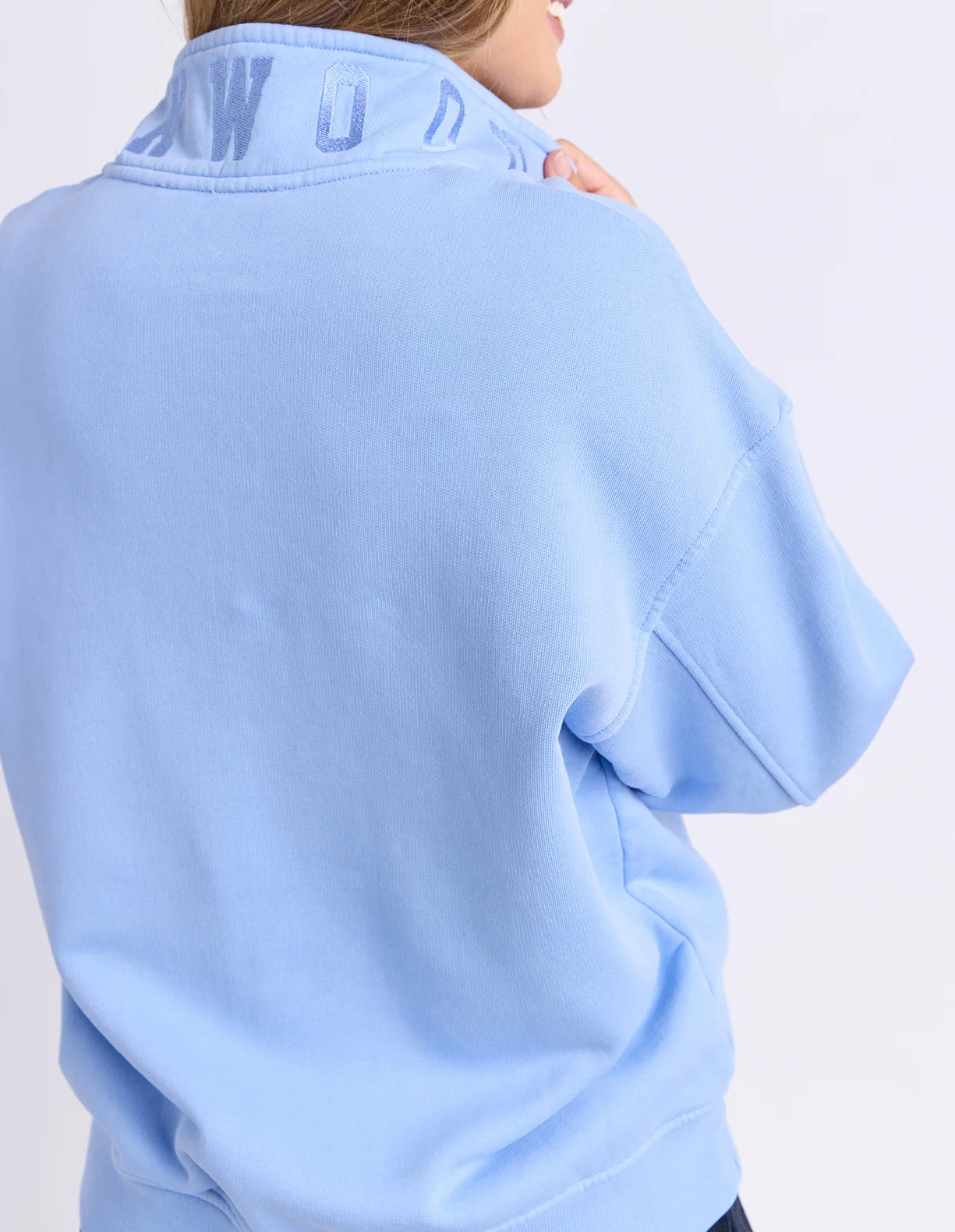 Foxwood College Pigment Zip Crew | Blue
