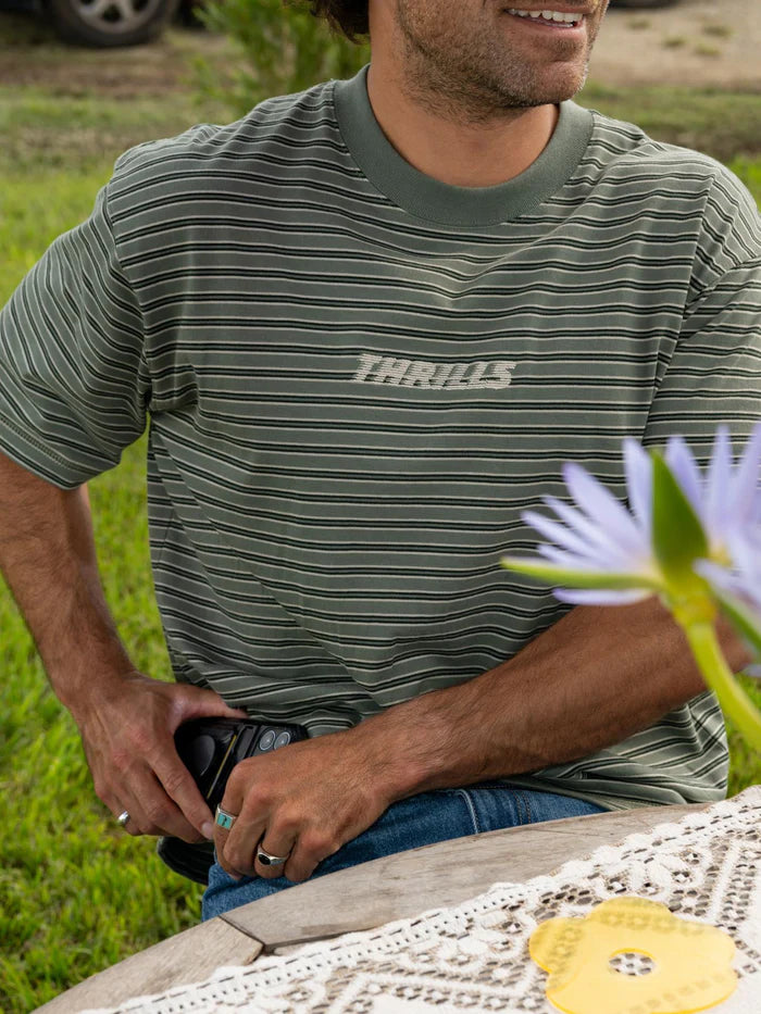 Thrills Built To Last Stripe Oversize Box Crop Tee | Beetle