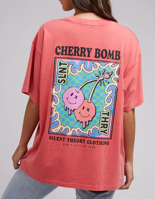 SILENT THEORY CHERRY BOMB TEE PINK
