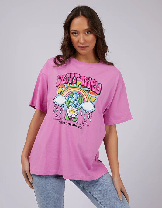 SILENT THEORY GET GROWNING TEE BRIGHT PINK