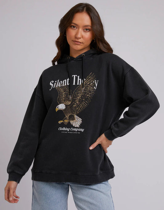 SILENT THEORY FEARLESS FLY HOODY WASHED BLACK