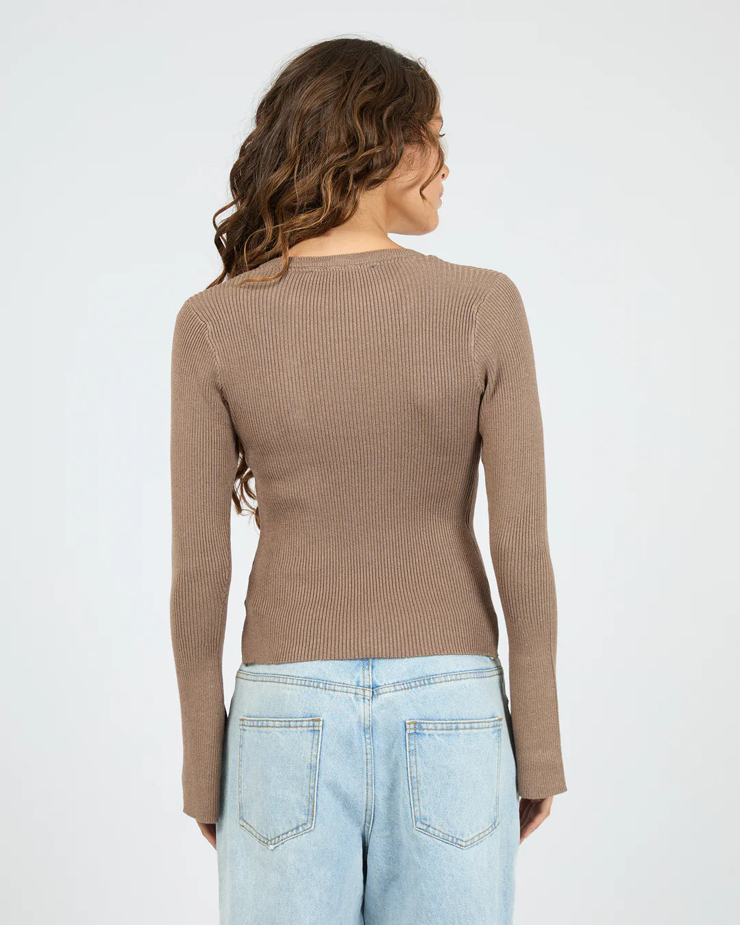 Silent Theory Marleigh Knit Long Sleeve | Brown