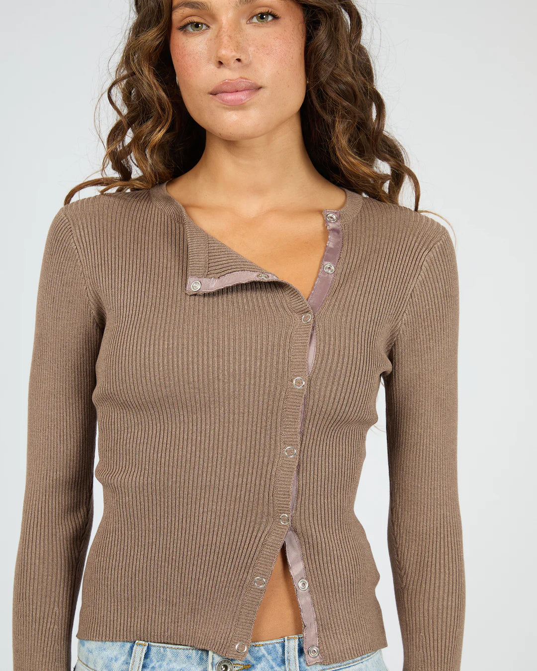 Silent Theory Marleigh Knit Long Sleeve | Brown