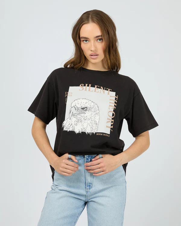 SILENT THEORY QUAINT TEE WASHED BLACK