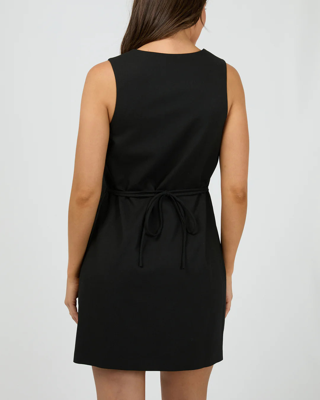 SILENT THEORY AFTERSUN LINEN DRESS BLACK