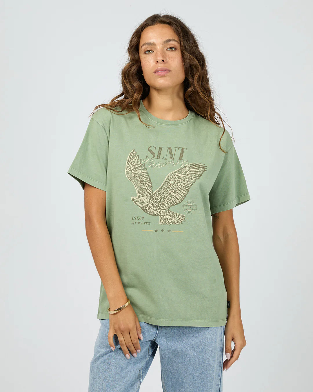 Silent Theory Hand Drawn Tee Green