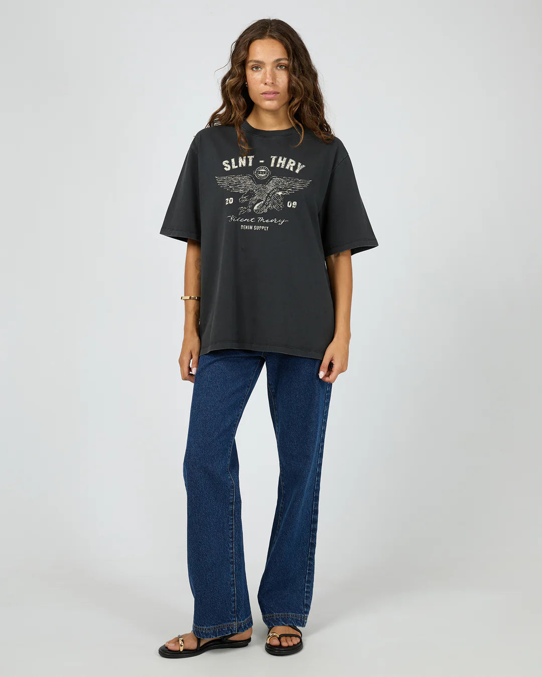 Silent Theory With Reason Tee Washed Black