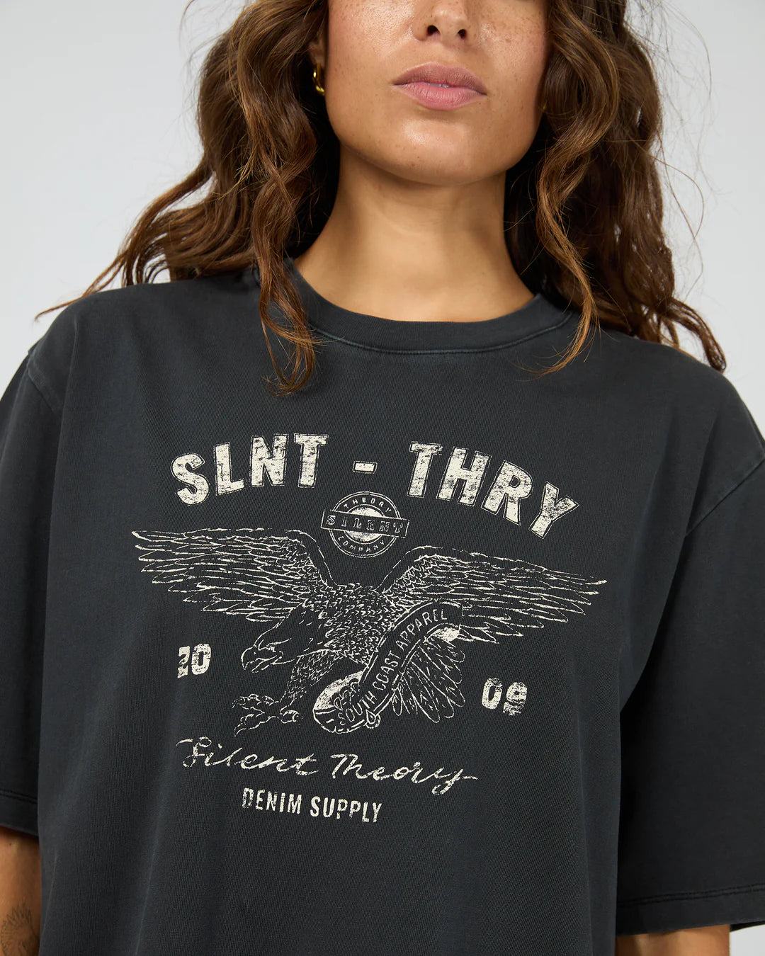 Silent Theory With Reason Tee Washed Black