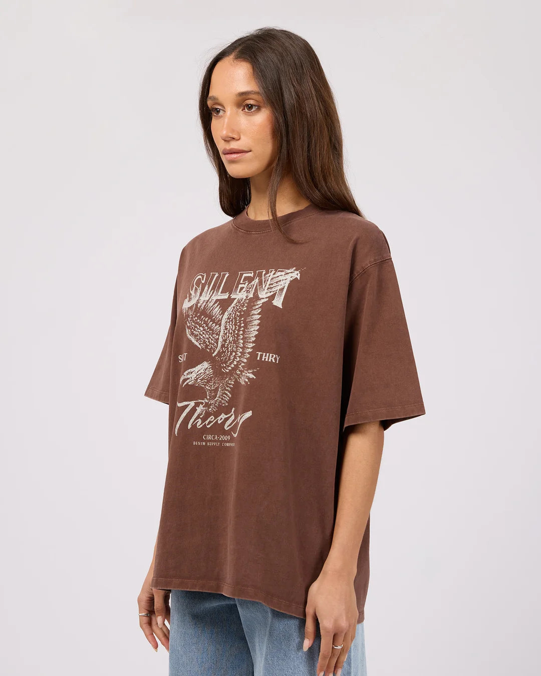 Silent Theory Fundamental Oversized Tee | Brown