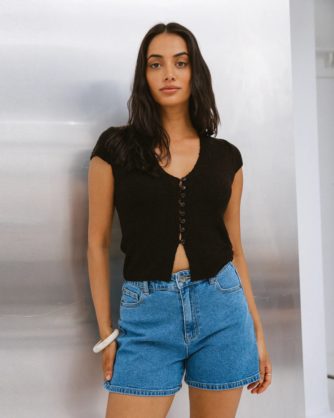 Silent Theory Callie Knit Top | Black