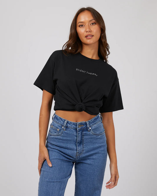 Silent Theory Logo Tee | Washed Black