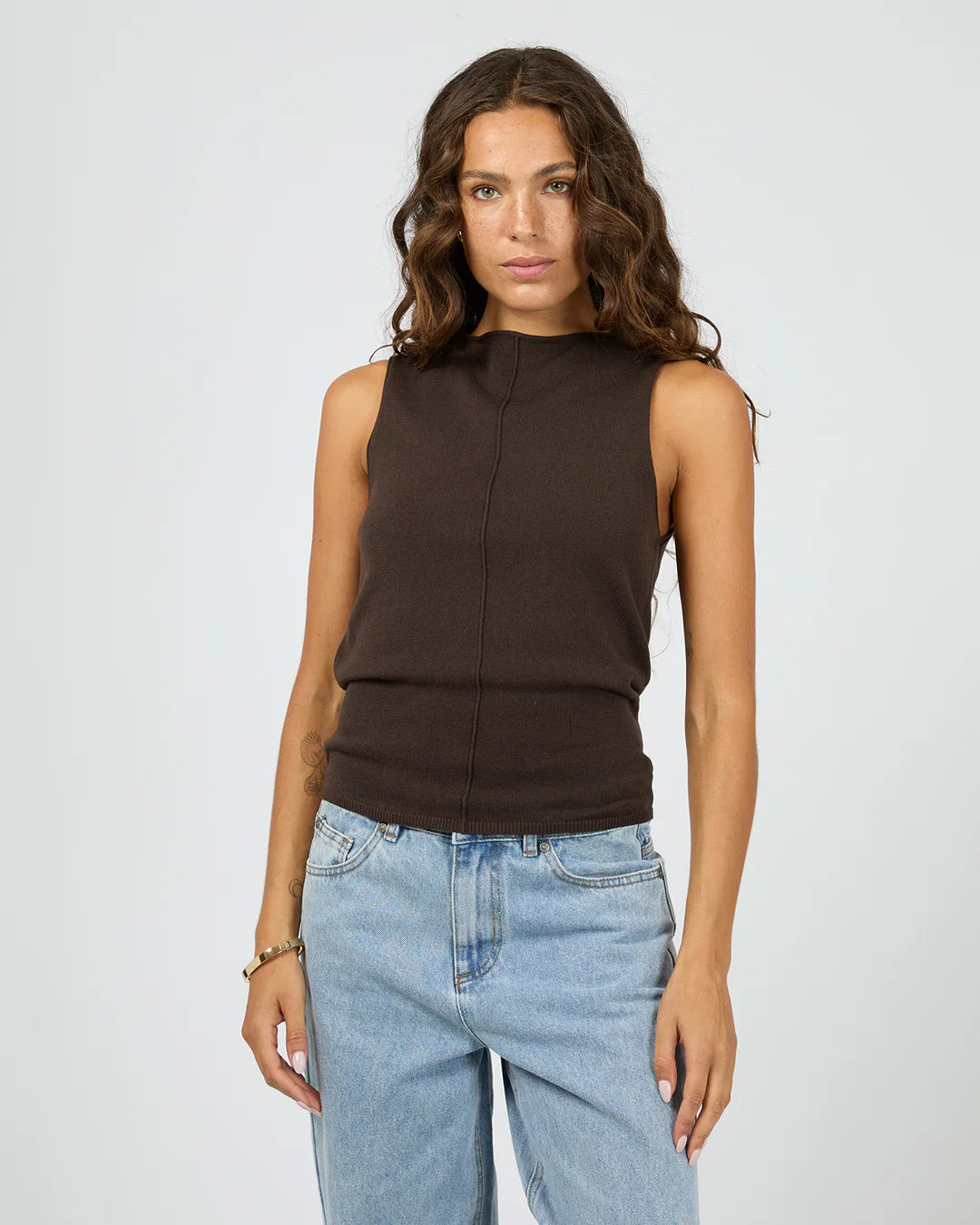 Silent Theory Ellis Tank Top Chocolate