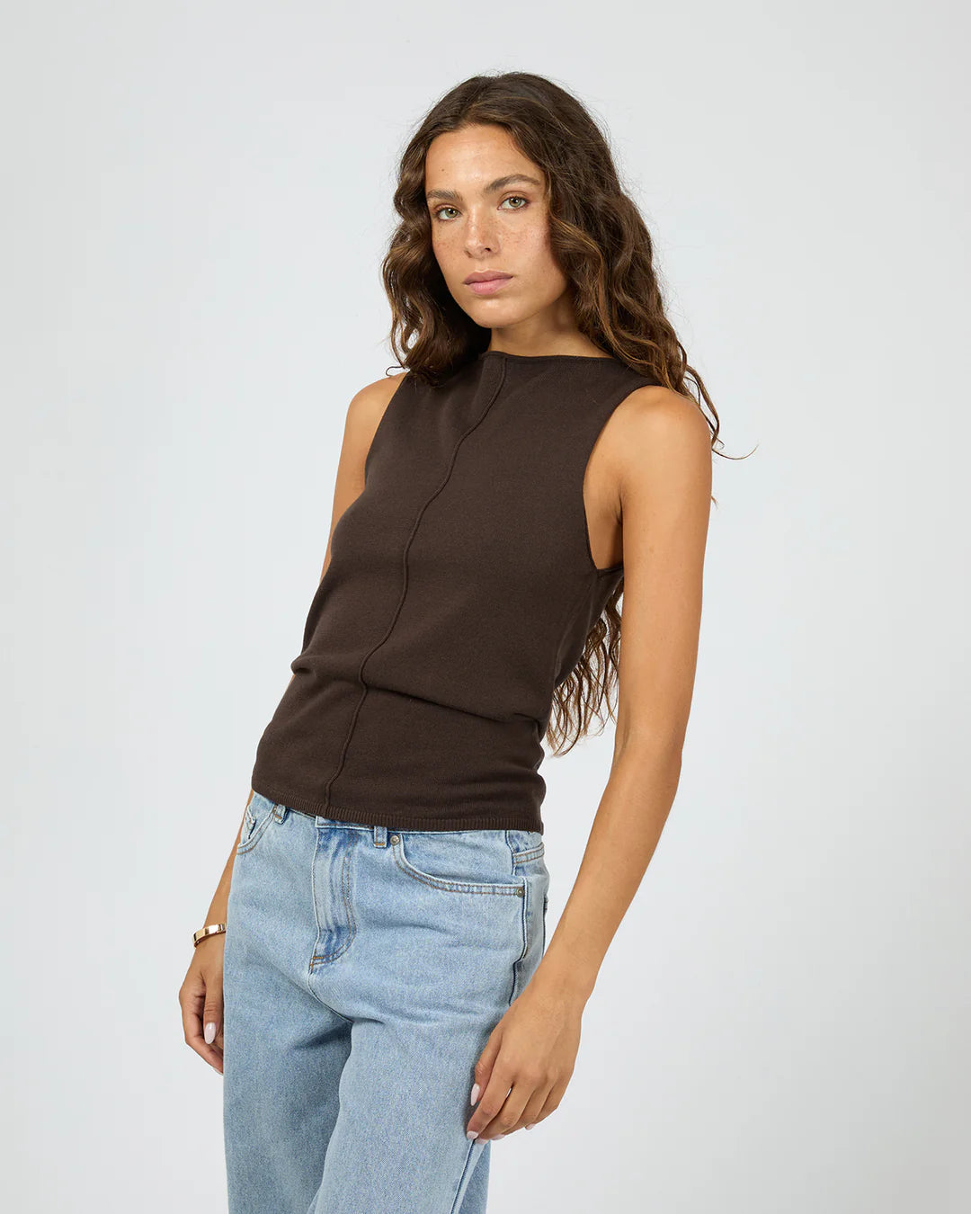 Silent Theory Ellis Tank Top Chocolate
