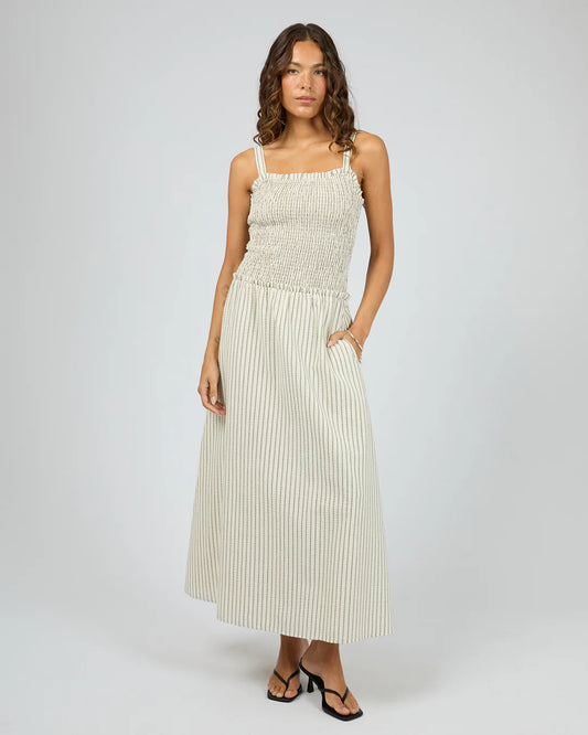 Silent Theory Daybreak Maxi Dress Vintage White