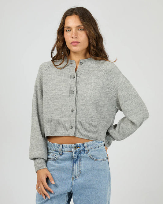 Silent Theory Lotus Knit Cardi | Grey Marle
