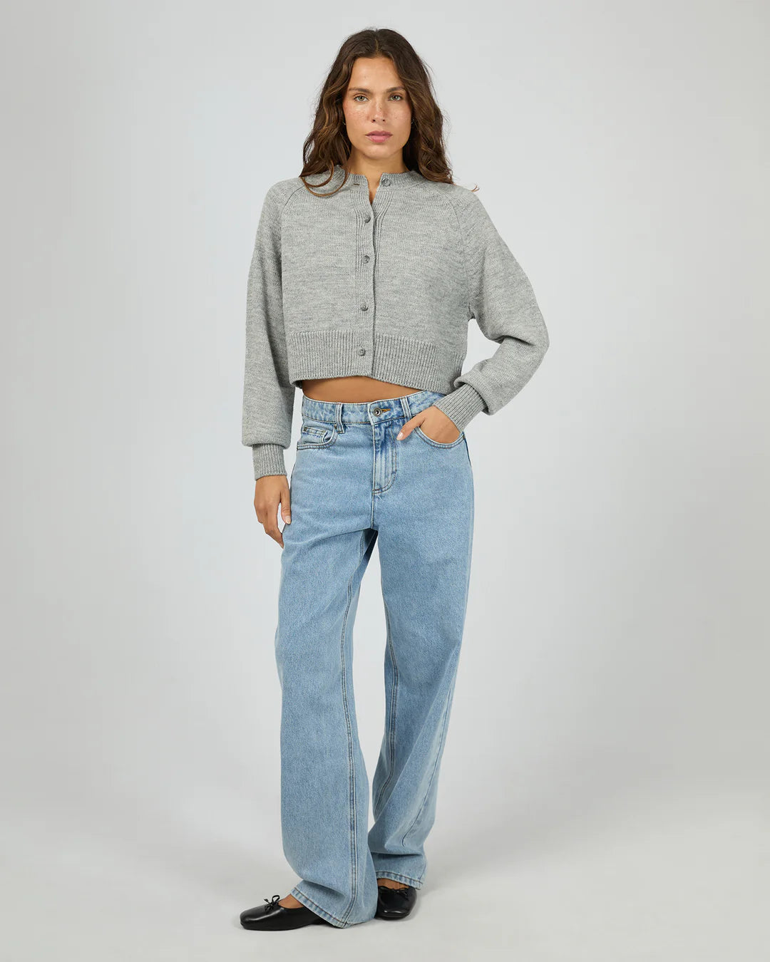 Silent Theory Lotus Knit Cardi | Grey Marle