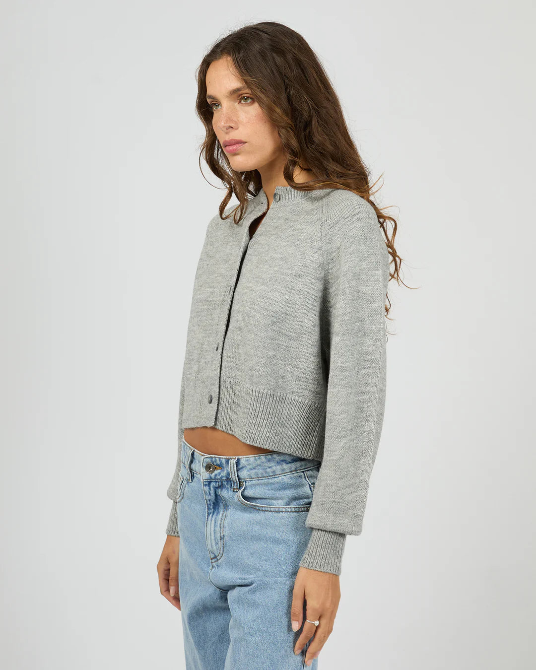 Silent Theory Lotus Knit Cardi | Grey Marle