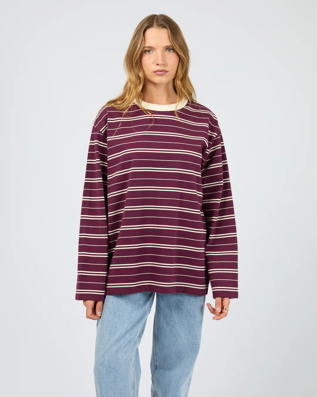 Silent Theory Stripe Long Sleeve Tee | Cherry