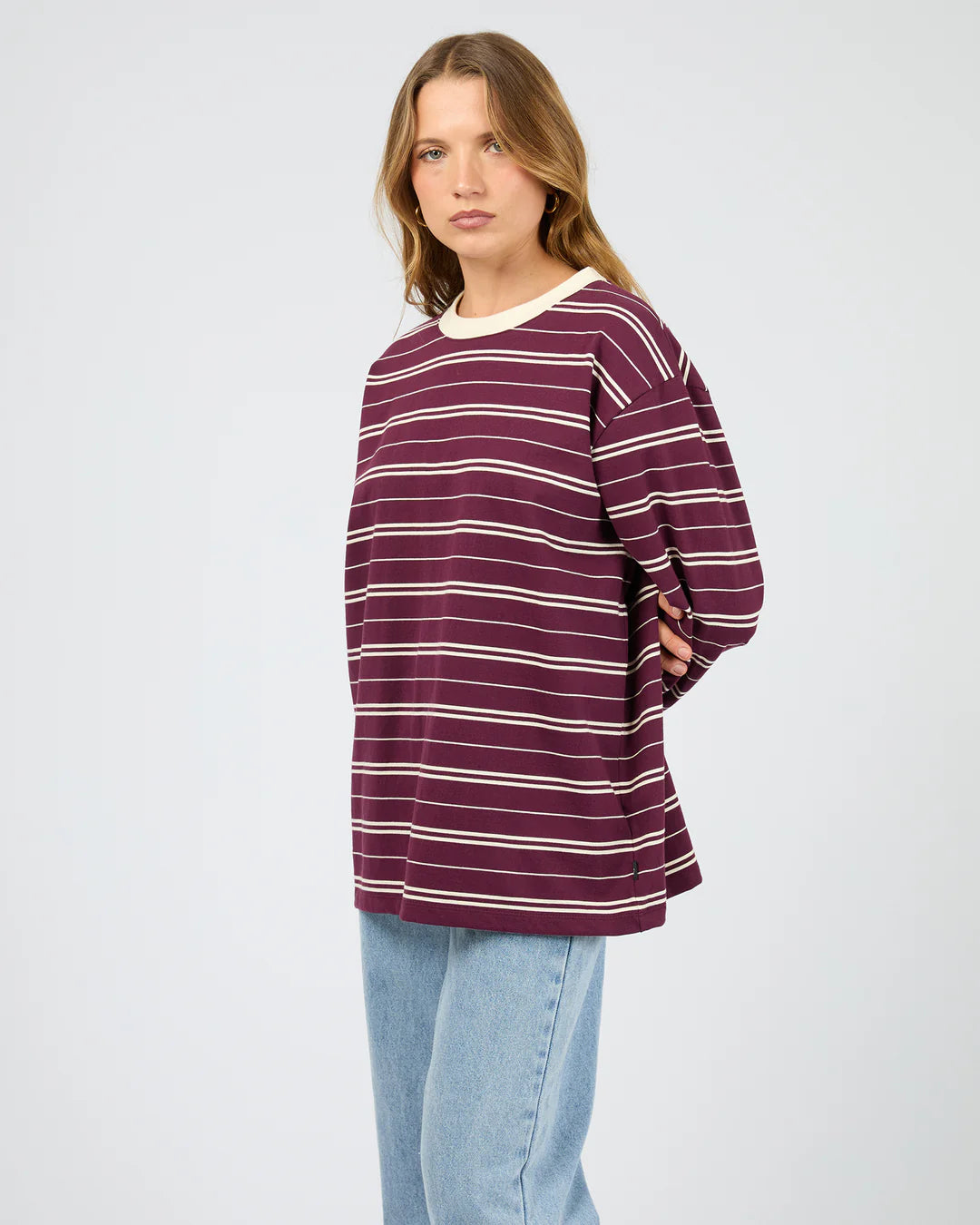 Silent Theory Stripe Long Sleeve Tee | Cherry