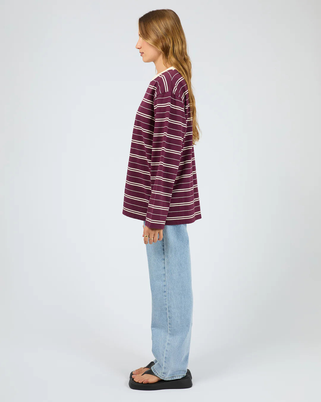 Silent Theory Stripe Long Sleeve Tee | Cherry