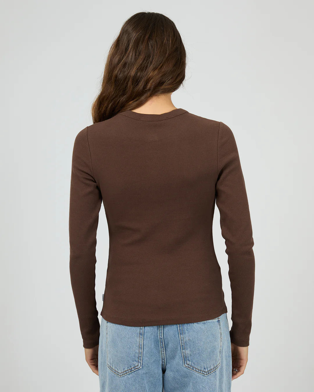 Silent Theory Button Up Long Sleeve Tee | Chocolate