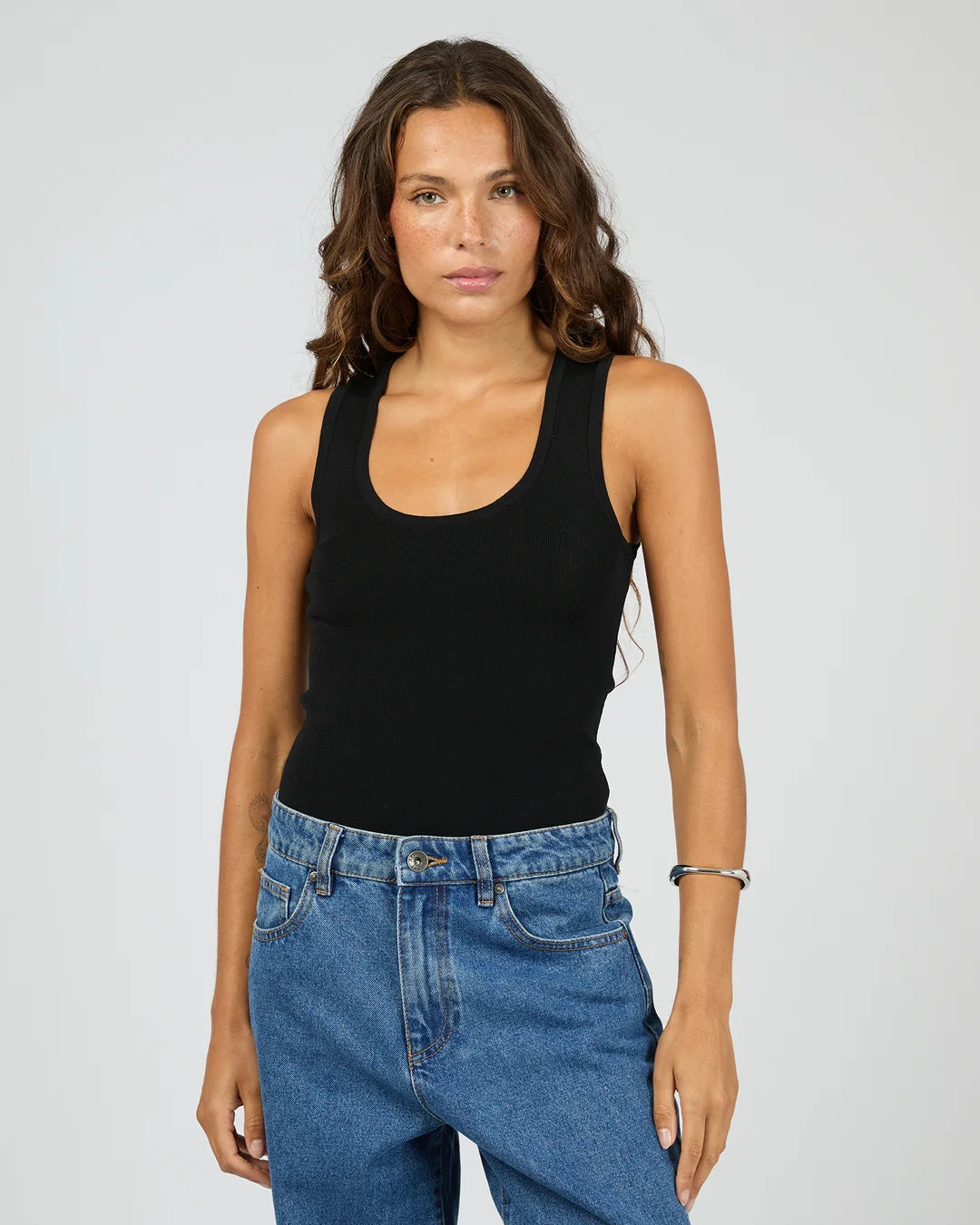 Silent Theory Ollie Scoop Knit Tank | Black