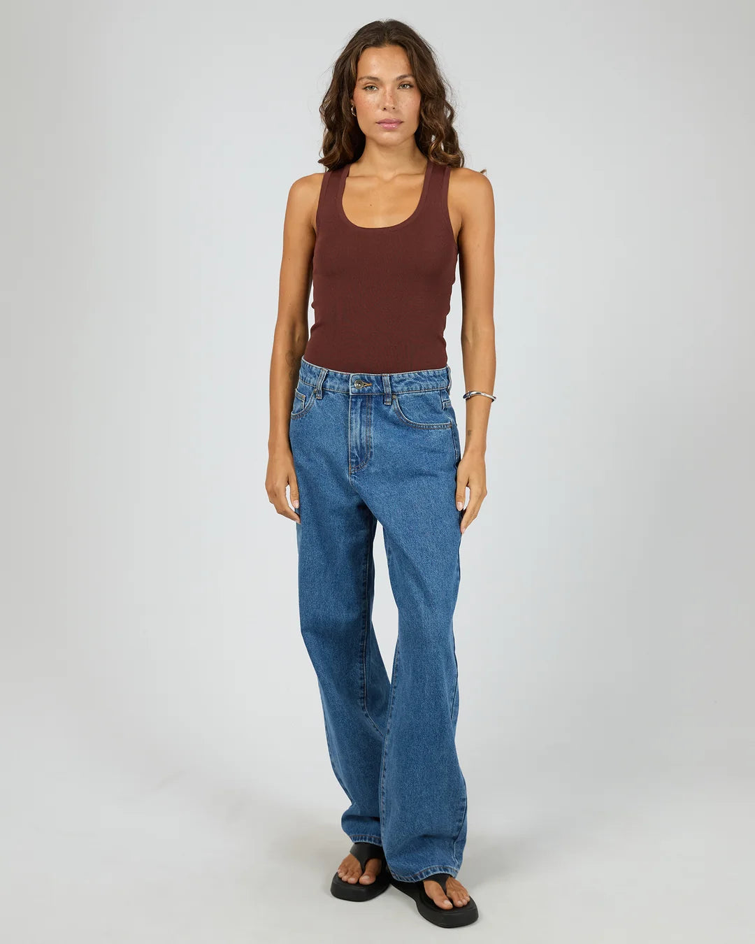 Silent Theory Ollie Scoop Knit Tank | Cherry