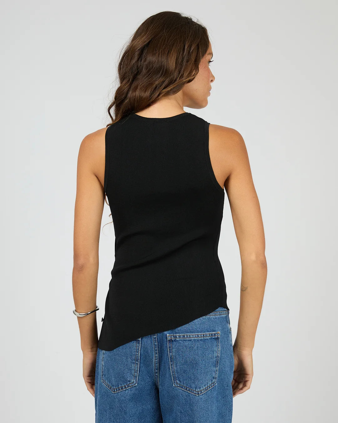 Silent Theory Ollie Button Down Knit Tank | Black