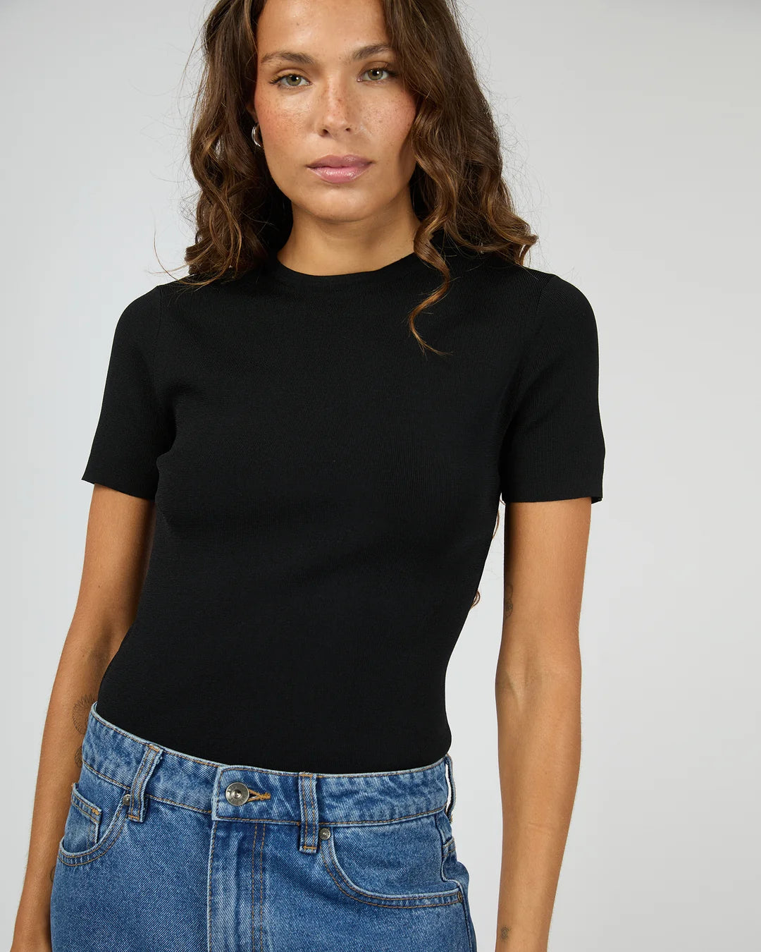 Silent Theory Ollie Knit Tee | Black